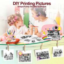 Kids' Printing Toy Camera, Can Take Photos/Record Videos And Instantly Print Images - Multifunctional Photo & Video Printer With 5 Rolls Of High-Resolution Paper, 48MP Dual Lens Cameras In A Gift Box For Kids Birthday, Kids Photo Printing, Children Video Recording, Playful Tech Aesthetic, Children Electronics, Quality Print Output, Young, Parents Of