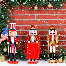 Extra Large Christmas Nutcracker Ornament - Traditional Wooden Nutcracker, Holiday Christmas Decoration - Framed King, Commemorative - Colorful Puppet - Christmas Gift - Suitable For Christmas Decoration, Bedroom, Living Room, Closet, Office, Dorm Room. Home Decoration, Christmas Party Decoration Supplies - Merry Christmas - Multicolor - View 3