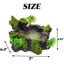 Plastik Reptilien Habitat Deko - Harz Reptilien Plattform, künstlicher Baumstamm Design - geeignet für Eidechsen, Geckos, Frosch Futterschalen, Schlangen Versteck, Einsiedlerkrebs Deko, Reptilien Terrarium