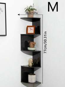 1 件转角壁架，三角形浮动搁板，客厅、卧室多功能储物架，无需钻孔