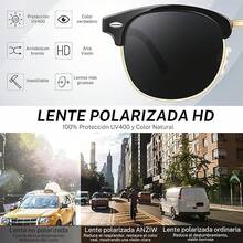 Gafas de Sol Deportivas Hombre y Mujer,Gafas Deportivas Ciclismo,Protección UV400,Adecuadas Senderismo,Deportes,Pesca,Ciclismo,Etc - Negro + Naranja - Ver 4