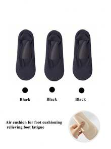 1/3 Pairs Of Business And Leisure Women Wear Socks With High Heels, Breathable Invisible Socks, Women's Boat Socks That Do Not Fall Off The Heel, And Socks That Relieve Foot Fatigue.Large Socks - Multicolor - View 17