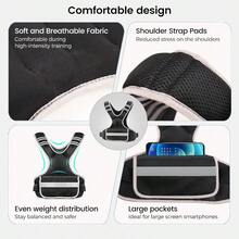 2025  Adjustable Weighted Vest Woman 4-10lb/12-18lb/20-32lb Weighted Vest Men With 6 Ironsand Weights, Shoulder Pads And Large Pocket For Walking Running Crossfit Strength Training