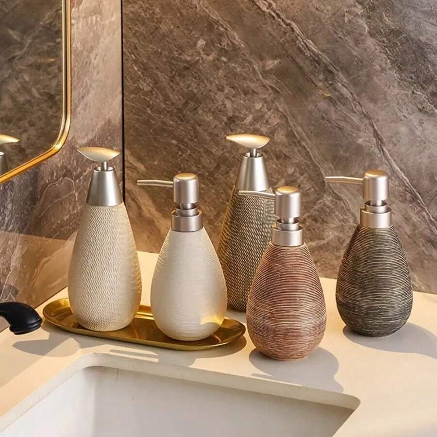 复古创意乳液瓶、按压瓶、乳液泵瓶、日式陶瓷洗手液瓶、浴室皂液器、浴室配件