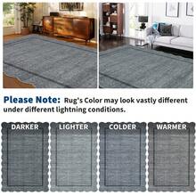 Modern Home Decor Simple Living Room Area Rug Non Slip Thin Bordered Entrance Runner Rug Non Shedding Low Pile Mat Throw Rug Easy To Clean Stain Resistant Carpet Printed Washable Soft Floorcover For Dinning Room Kitchen Laundry Bathroom Bedroom - Grey - View 6