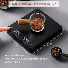 Báscula Digital de Cocina con Pantalla LED y Temporizador 0,1-3 kg - 5 kg - Ver 3