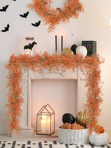 2/1pc 64.9in Artificial Fall Wreaths, Greenery Ivy Wreaths, Hanging Fake Plants & Ferns - Vibrant Autumn Hues, For Halloween Thanksgiving, Indoor Outdoor Home Garden Wedding Farmhouse, Mantel Table Centerpieces, Fall Halloween Home Room Decor, Room Decor, Home Decor, Birthday Decor, Party Decor, Wedding Decor, Wedding, Artificial Plants, Fall Decor