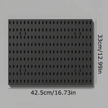 1pc Black Pegboard Wall Organizer, Multifunctional Wall Storage Rack, Suitable For Craft Room, Bathroom, Pantry, Office And Game Set, Wall Hanging Solution For Headphones, Keyboards, And Game Consoles, Utility Racks