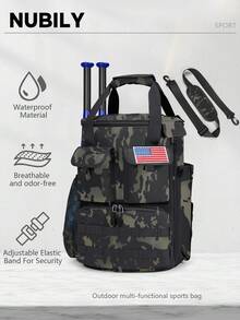 Baseball Bucket Bag Baseball Coaches Accessories Organizer With Insulation Pocket Tactical Softball Baseball Bag With Anti-Slip Bottom, Multiple Pockets For Bat, Gloves, Scoreboards - Multicolor - View 4