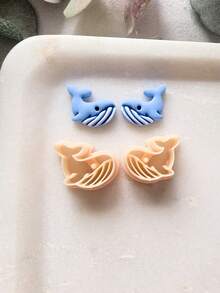 1/2/17 chiếc Khuôn cắt đất sét hình bãi biển đại dương dùng để làm đồ trang sức, Dụng cụ làm khuyên tai bằng đất sét mùa hè, Bộ dụng cụ cắt đất sét hình động vật biển dùng để làm đồ trang sức - Máy cắt đất sét - Xem 8