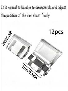 12个装隐形裤夹，可缩短裤腿，防止裤腿拖地。隐形纽扣开合，无缝设计，防止裤腿拖地。适用于牛仔裤和长裤。 - 彩色 - 查看 10