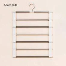 1 chiếc móc treo quần đa năng, giá treo quần áo kiểu thang mây, móc treo quần gấp gọn, giá treo quần 5/7 tầng liền mạch để sắp xếp quần áo trong tủ quần áo gia đình, giải pháp tiết kiệm không gian, thiết kế nhẹ, dễ dàng sắp xếp quần áo hàng ngày, phù hợp với quần tây, quần jean, quần dài và quần chinos. - Nhiều màu - Xem 12