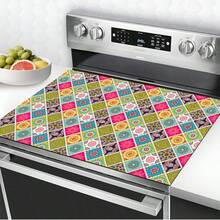 Tapis de protection de cuisinière, tapis de séchage d'ustensiles, tissu lavable antidérapant et résistant aux rayures, convient pour cuisinière à gaz, table de cuisson à induction, machine à laver, sèche-linge, dessus de table en verre, housse pour électroménager de cuisine, accessoire de vaisselle artistique, protection latérale de cuisinière