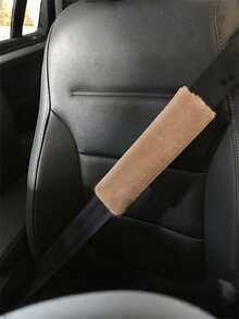 2Pcs Soft Car Seatbelt Cover Sheepskin Seat Belt Pillow Pad Seat Belt Strap Cover Shoulder Pads For Bag Car Accessories - Multicolor - View 5