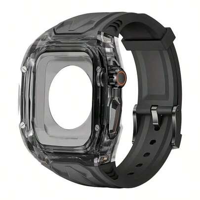 1 件适用于 AppleWatch Series11 42 毫米 46 毫米 Ultra 3/2/1 49 毫米 44 毫米 45 毫米表带+表壳适用于 Watch Series 10 9 8 7 654 表壳+TPU 表带