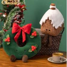 可爱圣诞树、花环、雪屋毛绒抱枕、儿童毛绒娃娃靠垫、圣诞节活动派对家居客厅卧室装饰、生日礼物娃娃 - 見詳情 - 查看 1