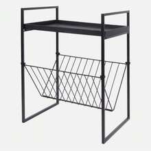 CLICKYA-Mesa Auxiliar con revistero 50x27x54.5cm - Negro - Ver 1