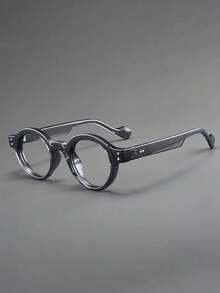 New Retro Round Fashion Sunglasses, Small Frame Round Face Glasses, Contrast Color Vintage Unisex, Lightweight & Transparent, Suitable For All Seasons