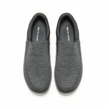 Mocasines sin Cordones para Hombre, Zapatos Casuales Ligeros y Elásticos - Gris Oscuro - Ver 4