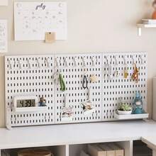 1pc Black Pegboard Wall Organizer, Multifunctional Wall Storage Rack, Suitable For Craft Room, Bathroom, Pantry, Office And Game Set, Wall Hanging Solution For Headphones, Keyboards, And Game Consoles, Utility Racks