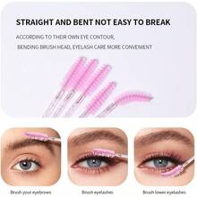 300pcs Eyelash Extension Supplies Kit Disposable Lash Spoolies Brushes Mascara Lip Brushes Brush KitB