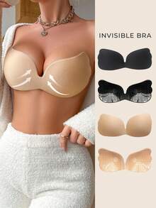 1/2 Pcs Sticky Push Up Bra – Strapless & Backless Self-Adhesive Bra For Women, Breathable & Invisible Support For Dresses, Wedding Gowns & Summer Outfits