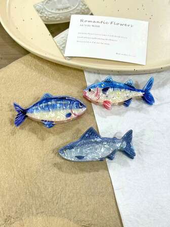 1 件装可爱海洋系列热带鱼发夹，适合女士，通勤装饰，适合稀疏头发，适合作为礼物秋季发饰秋季发夹时尚爪夹优雅发夹，适合冬季度假装扮女士