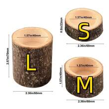 1/3/6 Pezzi Portacandele in legno per Tealight, Portacandele in legno per Votiva per Centrotavola per Matrimoni, Compleanni, Vasi da Fiori per Centrotavola Rustici, Decorazione per la Casa, Ottimi Regali, Decorazione Natalizia, Decorazione di Ognissanti, Forniture Scolastiche