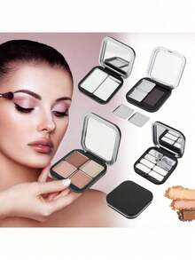 空盘粉状腮红彩妆盘，磁吸式可填充眼影唇膏收纳盒，带镜子，DIY彩妆压制，旅行便携收纳盒，专业化妆师套装，腮红、颜料和散粉自由组合，完美适用于化妆师、DIY爱好者和美妆博主，彩妆，平价，房间装饰，梳妆台，旅行，卧室，化妆配件，赠品，旅行，廉价好物，旅行必备 - 彩色 - 查看 9