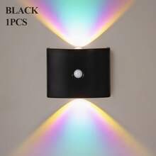 Wiederaufladbare LED Bewegungssensor Nachtlicht, Induktionslampe, LED Wandleuchte - Auto Ein/Aus, Batteriebetrieben (1200mAh) für Schlafzimmer, Flur, Treppe - Modernes minimalistisches Design, zeitgenössischer Stil, RGB Nachtlicht für Schlafzimmer, Treppenbeleuchtung, minimalistisches Licht, energieeffiziente Beleuchtung