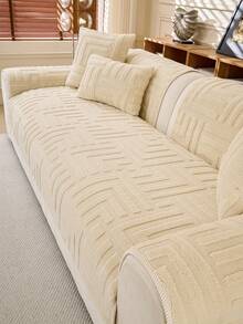 1 Stück Sofakissenbezug für alle Jahreszeiten, moderner minimalistischer rutschfester Sofasitzpolster, staubdicht und waschbar, weich und farbbeständig, tierfreundlicher Schutzbezug, anpassbar für Ecksofas, Schlafzimmer, Büro, Wohnzimmer