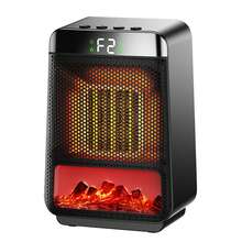 Space Heater 1pc 1500W Plug-In Portable Desktop Electric Heater , 3 Heat Settings, 4 Timer Functions, Mini Solar Powered Energy Efficient Fast Heating For Bedroom Home Use, Compact Size - 美規A型插(110-127V) - 查看 10