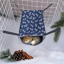 Small Animal Hideaway& Hammock, Cozy House With Roof For Small Pets To Sleep And Hide - Washable Pet Cave& Hideout Corner, Hanging Hammock Hideout Bed, Cage Accessories For Guinea, Hamster, Rat, Glider, Squirrel, Ferret, Kitten, Squirrel, Chinchilla