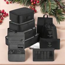 9 buc genți de depozitare pentru călătorie, cuburi organizatoare cu geantă cosmetică, cuburi de ambalare prin compresie, organizator de bagaje pentru haine, pantofi, rochii, cadouri, studenți