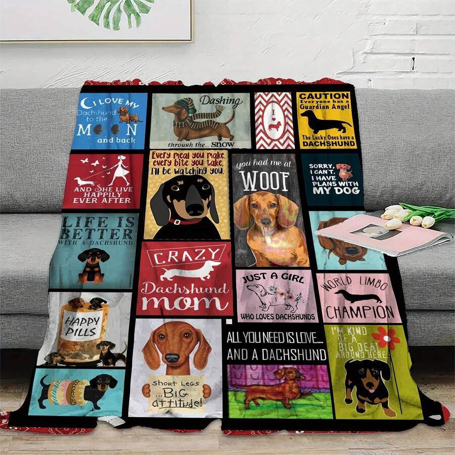 Ideal Gift Reversible Cartoon Cow &Pig Sherpa ,Dog Blanket - Contemporary Style, Digital Print. Suitable For All Seasons, Washable, Machine Washable, Lightweight, Breathable, Comfortable, Warm, Unique,Polyester 280gsm, Suitable For Him And Her, Suitable For Napping, Camping, Traveling, Family, Daily Life Office Decoration, Birthday Anniversaries, Valentine's Day, Thanksgiving, Christmas, Halloween, Mother's Day, Father's Day, Weddings, New Year Gifts For Her, Him, Family, Boyfriend, Girlfriend Father, Family Member, Mother, Lover, Daughter, Son, Grandfather, Grandmother, Friend, Classmate And Pet. Sofa,Bed,Car,Bedroom,Living Room,Office, Outdoor Camping, Beach,Wall Decoration - Nhiều màu 8 - Xem 1