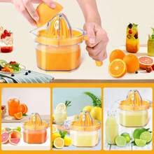 CRENOVA Citrus Juicer 4-In-1 Manual Juicer, Multifunctional Hand Juicer, Lemon Lime Squeezer With Comfortable Grip Handle, 21-Ounce Capacity Orange Juicer (ORANGE) - trái cam - Xem 4