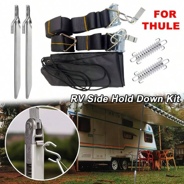 1 Set RV Awning Tie Down Kit, Suitable For THULE Awning Side Mounting Kit