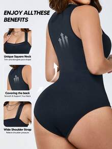 女士性感罗纹吊带露脐连体衣