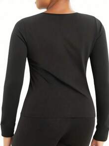 Damen Große Größen Weihnachts Sportbekleidung - Herbst/Winter Trainingsanzug, Formende Fitness Laufshirt Langarm Top