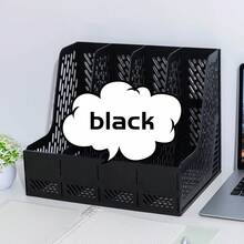 Organizador de Arquivo de Escritório Dobrável com 4 Compartimentos, Estante de Armazenamento de Documentos