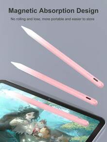 11th Gen (2025)  (A16) 11-Inch Compatible Stylus Pen With LED Power Indicator Light, Fits 2018-2025 S, Replaceable Tip Design, Also Suitable For  6th Gen (9.7"), Includes Type-C Cable For  10th Gen, Double-Tap Top To Power On/Off, Compatible With  9th/8th/7th Gen, Ombre Pink - 粉色 - 查看 5