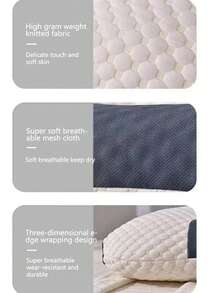 Honeycomb Cervical Pillow: Orthopedic Neck Support, Sleep Aid, Massage, Antibacterial & Anti-Mite, Soybean Fiber, Home SPA Comfort - White - View 6