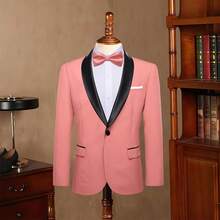 Barry.Wang Blazer For Men Paisley Sport Coat Lightweight Suit Jacket Regular Tuxedo Flower Mardi Gras Carnival Gift