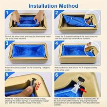 100pcs Disposable Shoe Covers & 1pc Automatic Overshoe Machine, Gold/Silver, Easy‑To‑Use Shoe Cover Dispenser, Automatic Foot Shoe Cover Machine - Silver - View 4