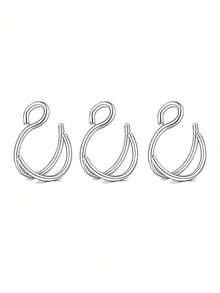 3Pcs/1Pc Women Fake Nose Ring Faux Piercing Jewelry 8Mm Fake Nose Ring Hoop For Faux Lip Nose Ring Set Fake Lip Ring Lip Nail New Daily Party