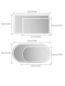 Stainless Steel Car Sun Visor Makeup Mirror, Car Interior Decorative Mirror, Car Vanity Mirror