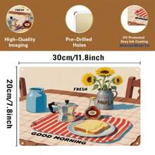 Custom Vintage Tin Sign - Personalized Text & Photo Retro Metal Wall Art For Home, Office, Cafe, Bar Decor (12x8 Inch)​