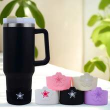 1 Set Accessori per Borraccia in Silicone con Fiore di Begonia 3D, Tappo Cannuccia da 10mm/0,39 pollici a Forma di Fiore di Begonia, Ciondolo a Forma di Fiore di Begonia, Set di Accessori per Borraccia Sportiva, Cartone Animato Carino, Antiscivolo Anti-Urto, Compatibile con