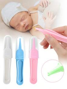 2pcs/1pc Newborn Nasal Cleaning Tweezers, Baby Earwax Remover Clip, Infant Nostril Cleaner, Nose Mucus/Booger Tweezer (Random Color) - Multicolor - View 2