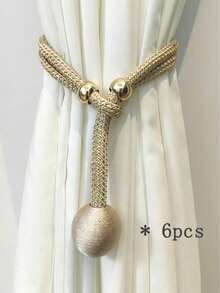 2 件丝绸串珠窗帘绑带，最大周长 14 英寸 - 适用于薄窗帘或厚窗帘的窗帘绳环，带挂钩的波西米亚农舍窗帘绑带，家庭办公室装饰窗帘绑带，可爱的宿舍窗帘绑带绳（粉色/金色/米色/灰色/蓝色/香槟色/白色/绿色/勃艮第色）